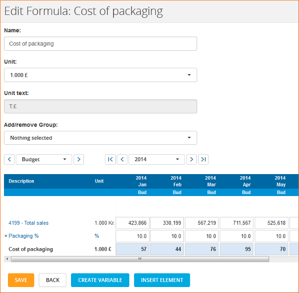 edit formula