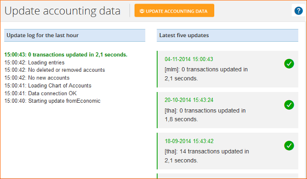 Update accounting data