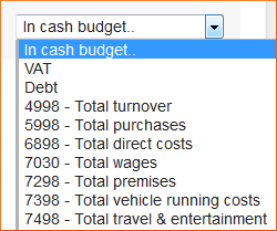 In cash budget