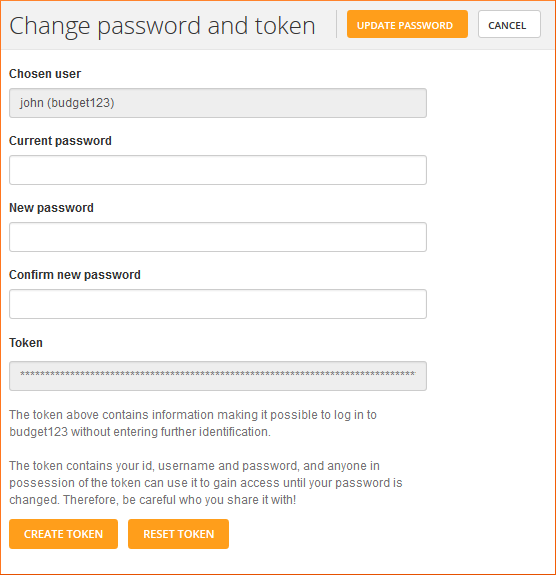 Token based login